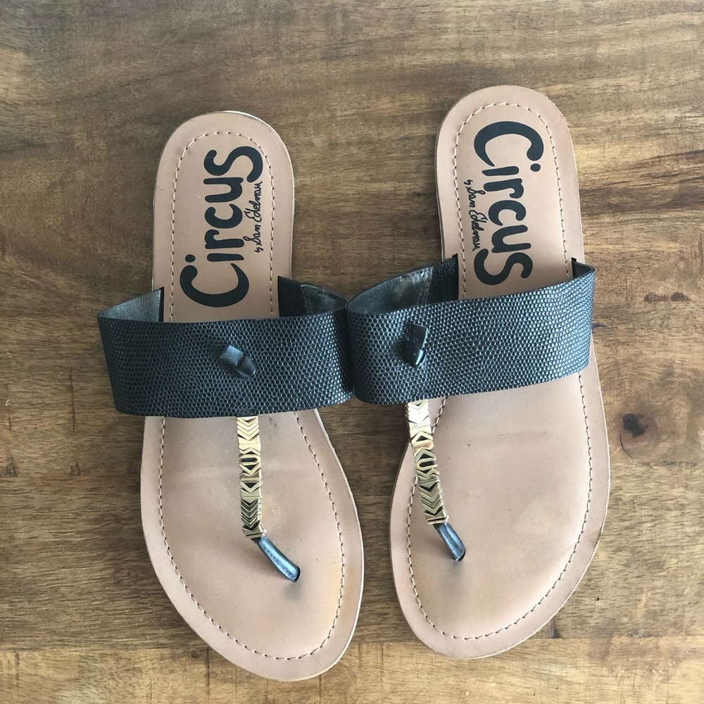 Sam Edelman Black Saxon Thong Sandal